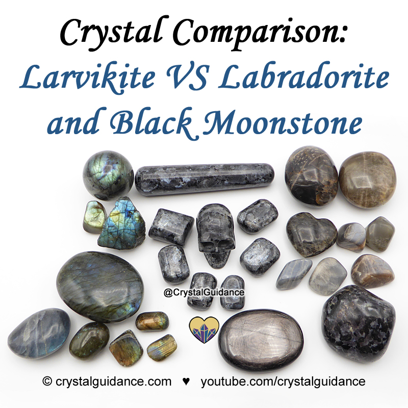 Larvikite VS Labradorite and Black Moonstone